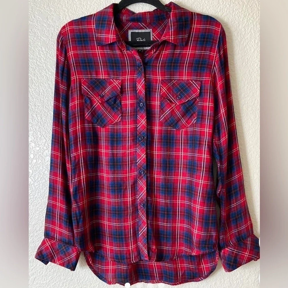Rails Carmen plaid long sleeve button down - Picture 3 of 11